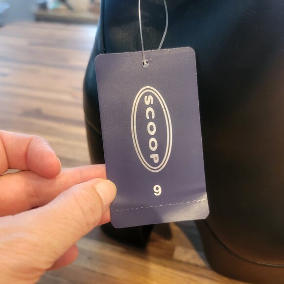 Scoop Slingback Kitten Heel Black Platform Boots - Picture 15 of 15